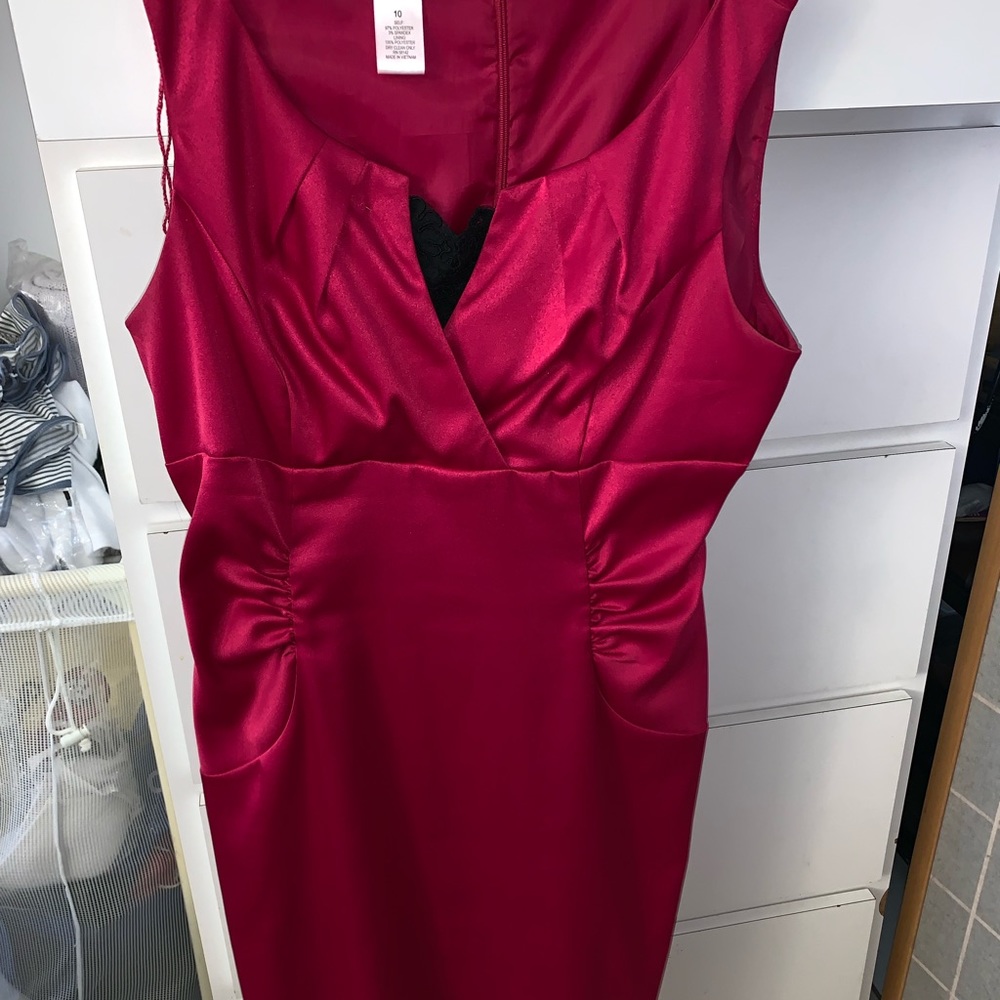 Fuchsia Satin Dress